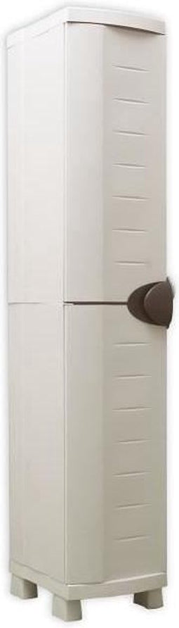 RUIMTESVER 35 PLASTIKEN Hoge kast 1 Deur met planken - l 35 xd 45 xh 184 cm - Ruimtebesparend bereik - Binnen en buiten