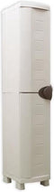 RUIMTESVER 35 PLASTIKEN Hoge kast 1 Deur met planken - l 35 xd 45 xh 184 cm - Ruimtebesparend bereik - Binnen en buiten