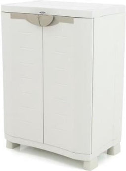 RUIMTESVER 70 PLASTIKEN 2 deuren lage kast met planken - l 70 xb 45 xh 100 cm - Space SAVER bereik - Binnen en buiten