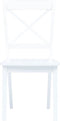 vidaXL - Eetkamerstoelen - 2 - st - massief - rubberwood - wit