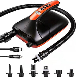 Ruitx Elektrische SUP-pomp - 20 PSI, 12V DC Hoge Druk Pomp met Intelligente Tweetraps Functie