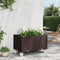 vidaXL - Plantenbak - met - wielen - 80x50x54 - cm - polypropeen - bruin