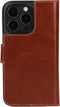 Mobiparts Excellent Wallet Case 2.0 - Flip cover - Echt leder - Bruin (iPhone 14 Pro)