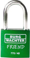 Burg Wächter 39451 Hangslot 40.00 mm Verschillend sluitend Groen Sleutelslot