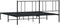 vidaXL - Bedframe - met - hoofdbord - metaal - zwart - 183x213 - cm
