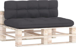 vidaXL - Palletkussens - 2 - st - stof - antracietkleurig