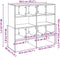 vidaXL - Schoenenrekken - 2 - st - stapelbaar - 89,5x30x40 - cm - wit