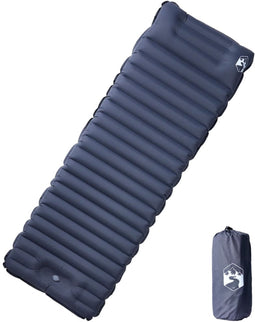 vidaXL - Kampeermatras - met - kussen - zelfopblazend - 1-persoons - grijs