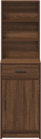 vidaXL - Hoge - Kast - Bruin - Eiken - 40x41x135 - cm - Bewerkt - Hout