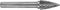 Ruko 116026 Hm Stiftfrees Spits Boog 8 Mm Kogeldiameter 8 Mm