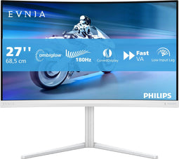 Philips Evnia 27M2C5201L/00 - VA Monitor - 27" Full HD 180 Hz 1 ms Gebogen - Wit