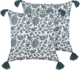 RUMEX - Sierkussen set van 2 - Wit - 45 x 45 cm - Katoen