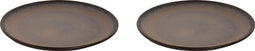 Palmer Bord Houston 28 cm Zwart Grijs Stoneware 2 stuks