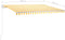 vidaXL - Luifel - automatisch - met - LED - en - windsensor - 4x3 - m - geel - en - wit
