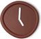 Ronde Klok Dieprood / Round Clock Deepred - Design klok Werkwaardig