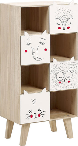 RUPERT - Boekenkast - Lichthout/Wit - MDF