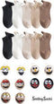 Smiling Socks® Antislip Sokken - Leuke sokken - 10-Pack - Unisex - Maat 35-43 - Huissokken - Katoen - Basic Kleuren - Cadeau voor hem