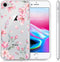 iMoshion Hoesje Geschikt voor iPhone SE (2022) / SE (2020) / 8 / 7 Hoesje Siliconen - iMoshion Design hoesje - Roze / Transparant / Blossom Watercolor