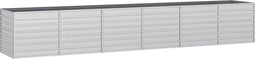 vidaXL - Plantenbak - verhoogd - 480x80x77 - cm - gegalvaniseerd - staal - zilver