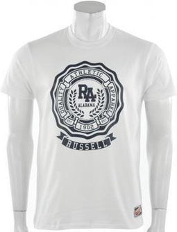 Russell Athletic Crew Neck Short Sleeve Tee - Sportshirt - Heren - Maat S - Wit