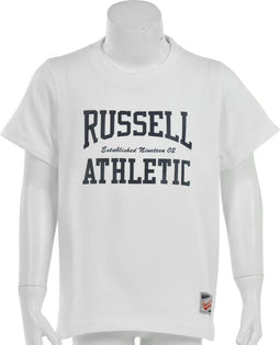 Russell Athletic - Crew Short Sleeve - Russell Athletic Kindershirts - 176 - Wit