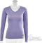 Russell Athletic - Deep V-Neck Long Sleeve - Tops - XL - Paars