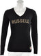Russell Athletic Deep V - Sportshirt - Dames - Maat XS - Zwart