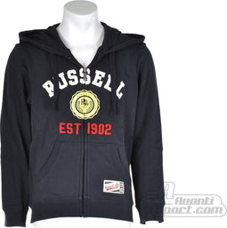 Russell Athletic - Full Zip Hooded Sweater - Kinder Sweater - 128 - DonkerNavy