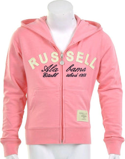 Russell Athletic Zip Though Hooded Sweat - Sporttrui - Kinderen - Maat 164 - Roze