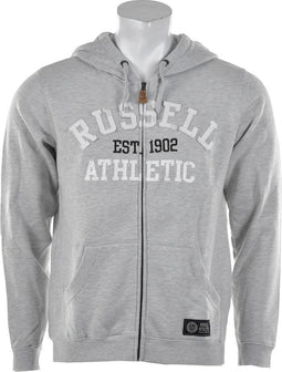 Russell Athletic Zip Trough Hooded Sweat - Sporttrui - Kinderen - Maat 152 - Melange Grijs