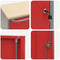 vidaXL - Gereedschapskast - op - Wielen - met - Vergrendeling - Rood - 75x45x85 - cm - Staal