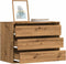vidaXL - Ladekast - 80x41x58 - cm - bewerkt - hout - artisanaal - eikenkleurig