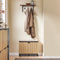 SoBuy FSR201-N - Schoenenbank - Inklapbaar design - Zwart en licht hout 60x24x50 cm