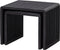 WOOOD Willa Bijzettafels Set van 2 - Teak - Zwart - 50x45x40