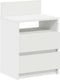 vidaXL - Nachtkastje - met - 2 - lades - 40x33x60 - cm - wit