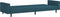 vidaXL - Slaapbank - 2-zits - fluweel - blauw
