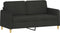 vidaXL - Tweezitsbank - 140 - cm - stof - zwart