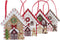 Kerstversiering DKD Home Decor Hout Huis (13 x 7 x 15 cm) (4 Stuks)