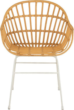 J-Line stoel Keni - karton/metaal - naturel/wit