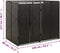 vidaXL - Containerberging - dubbel - 140x80x117 - cm - poly - rattan - zwart