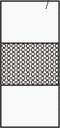vidaXL - Inloopdouchewand - 115x195 - cm - transparant - ESG-glas - wit