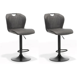 RV Design Verstelbare Barstoel Cordoba - Antraciet (set van 2 stoelen)