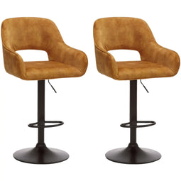 RV Design Verstelbare Barstoel Katy - Gold (set van 2 stoelen)