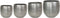 Ter Steege Bloempot Aluminium Zilver D 24 cm H 22 cm