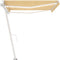 vidaXL - Luifel - handmatig - uittrekbaar - met - LED - 450x300 - cm - geel - en - wit