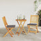 vidaXL - Opvouwbare - Tuinstoelen - met - Grijze - Kussen - 2 - stuks - Massief - Acaciahout