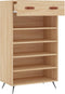 vidaXL - Schoenenkast - 60x35x105 - cm - bewerkt - hout - sonoma - eikenkleurig