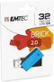 Emtec C350 Brick 2.0 - USB Stick - 32GB - Blauw