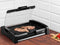 Lafe GRL003 elektrische barbecue grill met glazen deksel en antiaanbaklaag 1650W - tafelgrill grillplaat voor balkon