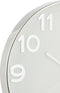 J-Line klok Arabische Cijfers - kunststof - zilver - Ø 40 cm